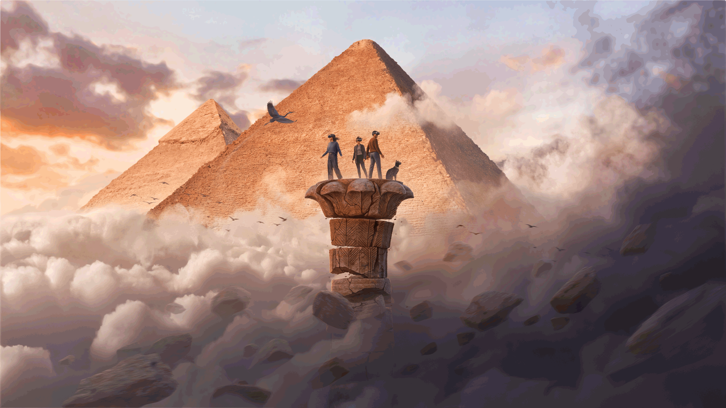 Студия Excurio представила VR-опыт Secret of the Pyramid Builders, посвященный строительству великих пирамид Гизы. Проект дебютировал в японской локации Immersive Journey и теперь доступен в других местах по всему миру.